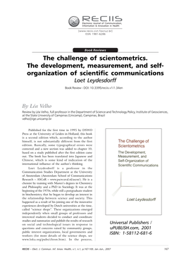 The Challenge of Scientometrics. the Development, Measurement, And