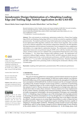 Aerodynamic Design Optimization of a Morphing Leading Edge and Trailing Edge Airfoil–Application on the UAS-S45