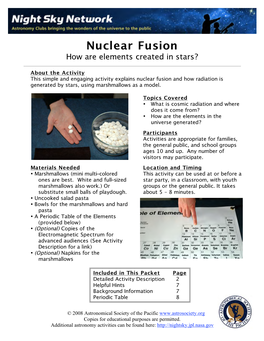 Nuclear Fusion: How Are Elements Created in Stars?