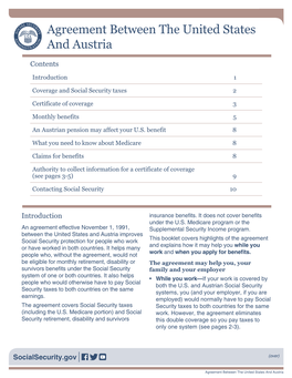 Agreement Between the United States and Austria