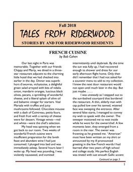 Tales from Riderwood Stories by and for Riderwood Residents