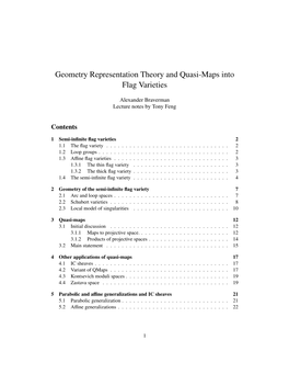 Geometry Representation Theory and Quasi-Maps Into Flag Varieties