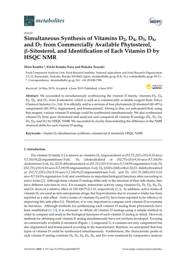 Simultaneous Synthesis of Vitamins D2, D4, D5, D6, and D7 From