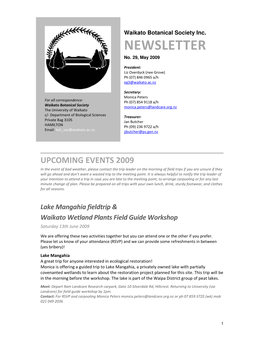 Waibotsoc Newsletter 29. May 2009.Pdf
