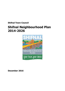 Shifnal Town Council Shifnal Neighbourhood Plan 2014-2026