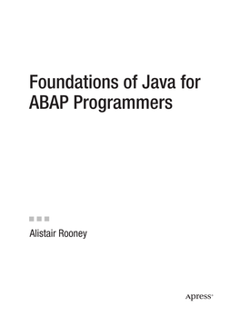 Foundations of Java for ABAP Programmers