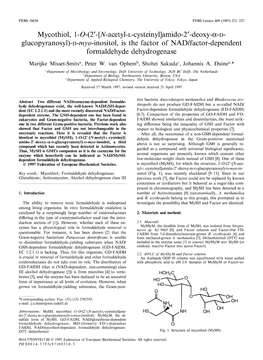 Mycothiol, 1-O-(2′-[N-Acetyl-L-Cysteinyl