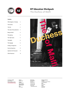 NT Education Workpack the Duchess of Malfi