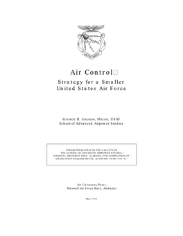 Air Control Strategy for a Smaller United States Air Force