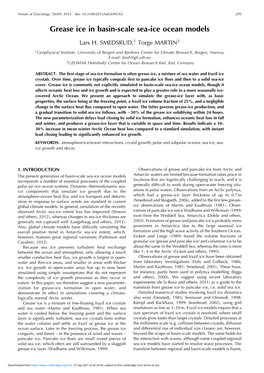 Grease Ice in Basin-Scale Sea-Ice Ocean Models