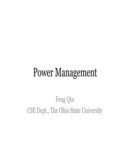 Power Management