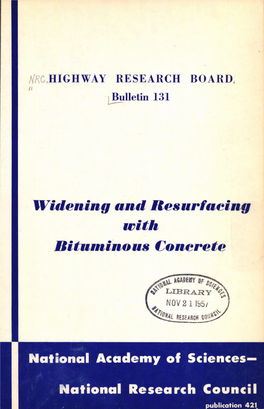Widening and Resurfacing with Bituminous Concrete