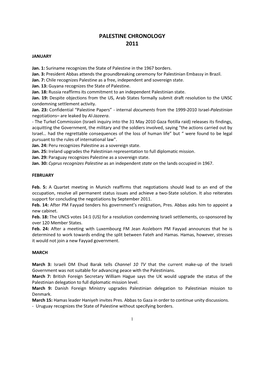 Palestine Chronology 2011