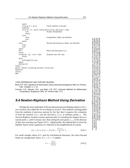 9.4 Newton-Raphson Method Using Derivative 355