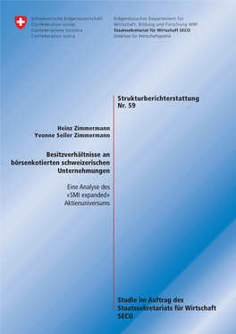 Besitzverhältnisse an Börsenkotierten Schweizerischen Unternehmungen