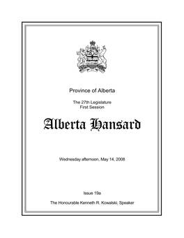 Alberta Hansard