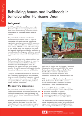 Rebuilding Homes and Livelihoods in Jamaica After Hurricane Dean C A