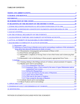 Table of Contents