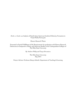 An Analysis of South Asian American Gendered Ethnicity Formation in Visual Media Portrayals