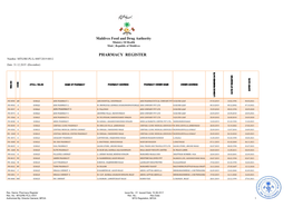 Pharmacy Register (December 2019)