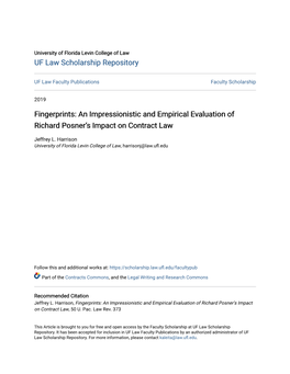 An Impressionistic and Empirical Evaluation of Richard Posner's