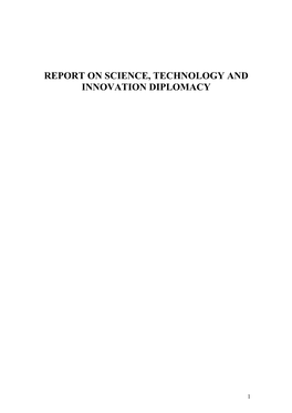 Report on Scientific Technological and Innovation Diplomacy.Pdf