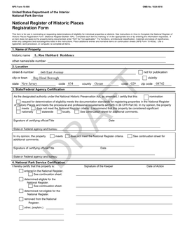 National Register of Historic Places Registration Form