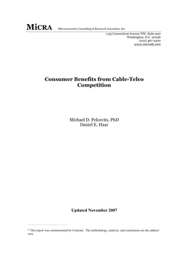 Consumer Benefits from Cable-Telco Competition