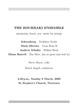 The Bourbaki Ensemble