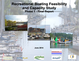 Recreational Boating Feasibility and Capacity Study – Phase 1 Final Report June 2014