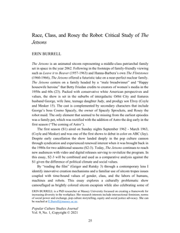 Race, Class, and Rosey the Robot: Critical Study of the Jetsons