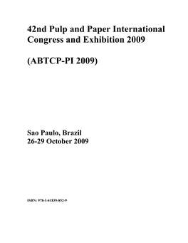 42Nd Pulp and Paper International Congress and Exhibition 2009