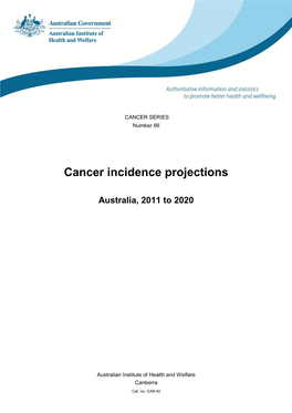 Cancer Incidence Projections, Australia 2011-2020
