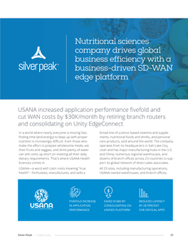 Case Study: USANA Health Sciences