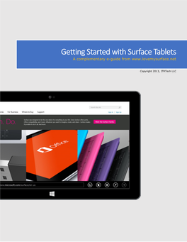 Getting Started with Surface Tablets a Complementary E-Guide From