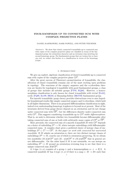 Four-Manifolds up to Connected Sum with Complex Projective Planes