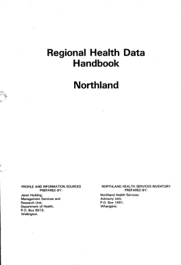 Regional Health Data Handbook Northland