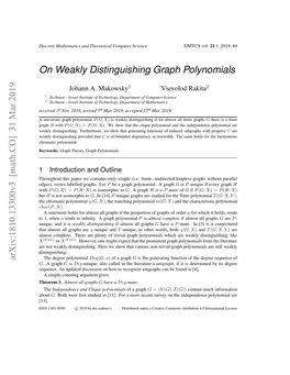 On Weakly Distinguishing Graph Polynomials 3