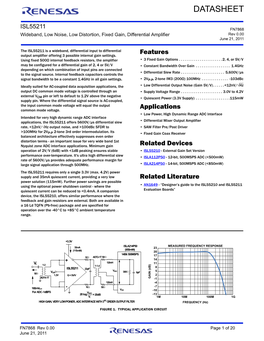 ISL55211 Datasheet