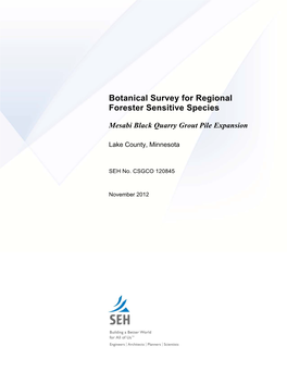 Botanical Survey for Regional Forester Sensitive Species