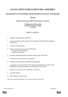 Assemblée Parlementaire Paritaire Acp-Ue