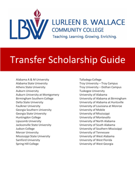 Transfer Scholarship Guide