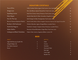 Signature Cocktails Beer