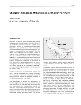 Sharjah1: Seascape Urbanism in a Khaliji2 Port City