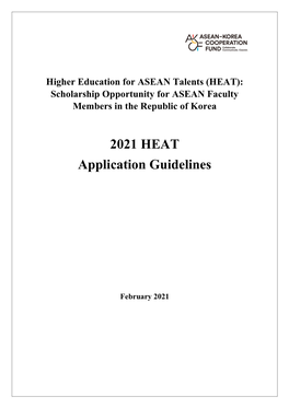 2021 HEAT Application Guidelines