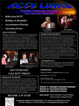 RCTV Newsletter