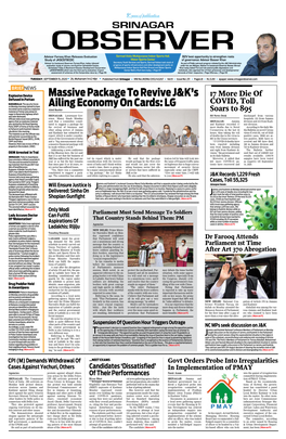 Massive Package to Revive J&K's Ailing Economy