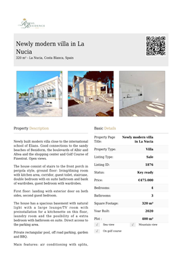 Newly Modern Villa in La Nucia 320 M² - La Nucia, Costa Blanca, Spain