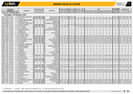 Midweek Regular Coupon 17/02/2021 09:20 1 / 2