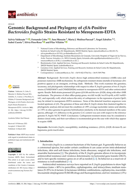 Genomic Background and Phylogeny of Cfia-Positive Bacteroides Fragilis